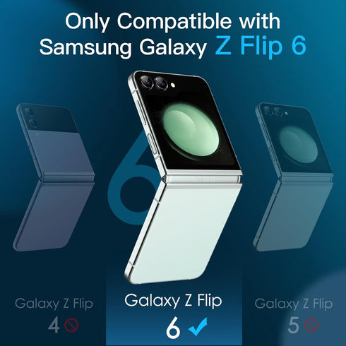 JETech Front Screen Protector for Samsung Galaxy Z Flip 6, 3-Pack Tempered Glass Film with Easy Installation Tool