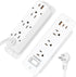 HOPOW 5 6 5 (3 900J Recessed Power Strip FT Recessed Outlet, Flush Mount Furniture Outlet with Outlets USB Ports USB