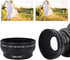 HD Wide Angle Lens with Macro Close-up 0.45X Magnification, Fits Any 49mm Diameter Lens