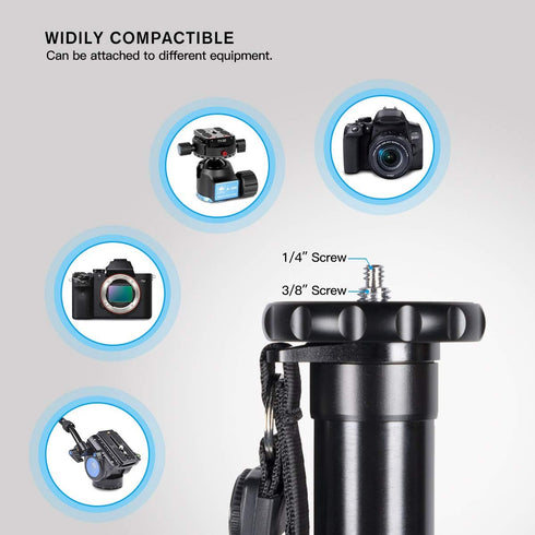 SIRUI AM-306M Camera Monopod, 6-Section, 15.6-61.4 inches, Aluminum Alloy, Lightweight Portable Travel Monopod
