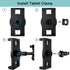 Metal Drill Base Tablet Mount, iPad Holder for Truck/Car/Van/Wall/Desk, Compatible with 7~12.9" Devices