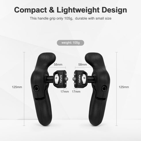 CaTeFo 360 1/4 StarGrip Camera Side Handle Grip for DSLR & Mirrorless Cage, Adjustable Ergonomic Handgrip Pair
