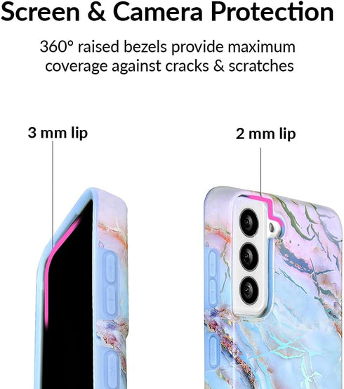 VELVET CAVIAR Marble Case Compatible with Samsung Galaxy S21, 8ft Drop Tested with Microfiber Lining, Cute Protective