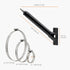 Holicfun Universal Solar Panel Pole Mount for Ring, Eufy, Arlo, Wyze, Reolink Solar Panels, No Drilling Required (Black)