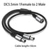sovunis 1 2 5.5mm 2.1mm 50cm DC Y Splitter Cable Female to Male, x DC Power Extension Adapter Cable for CCTV
