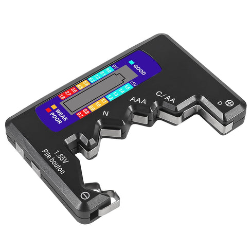 4PACK BT-886 Battery Tester Checker for Battery C D 9V AA AAA 1.5V - Black