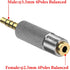 Geekria 3.5mm to 2.5mm Audio Adapter, Aluminum Alloy, Gold-Plated Pins for Player and Amplifier