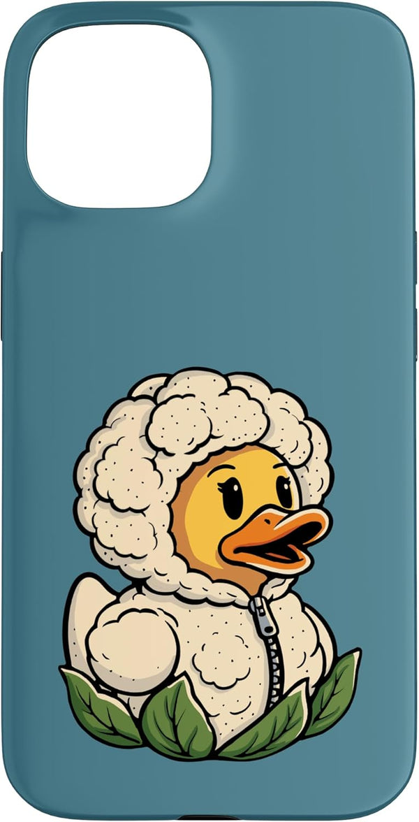 Duckling Cauliflowers Cauliflower Duck Veggie Vegan Vegetarian Case for iPhone 15