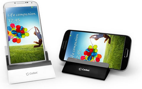 Universal Smartphone and Tablet Display Stand - Compatible with iPhones, iPad, Android Smartphones (White)