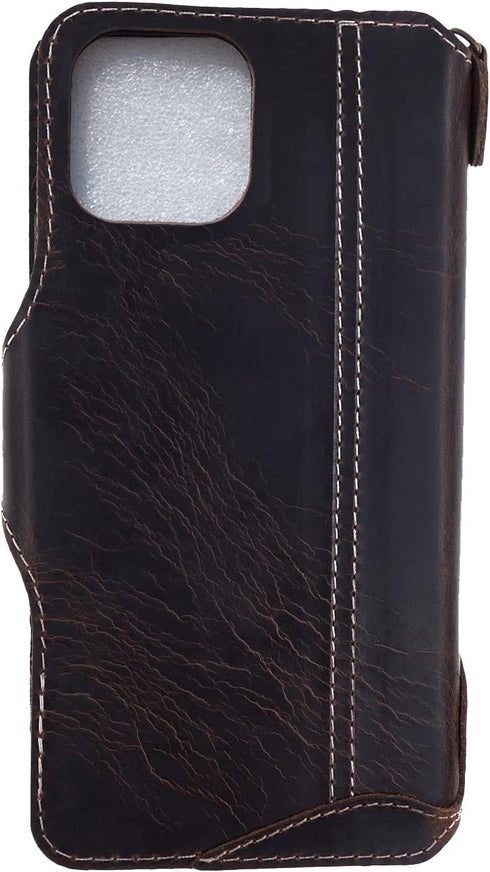 Yogurt 15 15 6.7-inch Case Compatible for iPhone Pro Max, Genuine Leather Wallet Cover Compatible for iPhone Pro Max