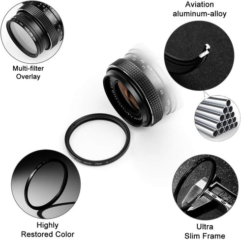 Sedremm 77mm Star Filter 3 Pieces Starburst Lens Filter for Canon Nikon Sony Olympus Pentax Tarmon Sigma DSLR Cameras