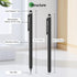 Stylus Pens for Touch Screens - Mixoo 2-in-1 High Sensitivity Retractable Stylus with Upgraded 6mm Disc Tip Universal Stylus for iPad iPhone Tablets All Capacitive Touchscreen Devices (Black + White)