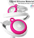 oakxco for Airtag Keychain Silicone, Airtag Holder with Key Ring, Air Tag Cover Cute Accessories for Kids, Luggage, Car Dog Collar, Car, Compatible with Apple Airtag Case Waterproof Tracker, Hot Pink by oakxco