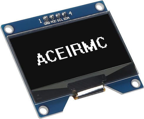ACEIRMC 2pcs 1.54 Inch 12864 128x64 SSD1309 I2C 32-4 OLED Module Driver IIC Serial Interface Self-Luminous Display
