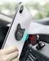 Ultra-Thin Cute Cat Metal Phone Ring Holder, 360° Rotation Kickstand for Magnetic Car Mount (Black)