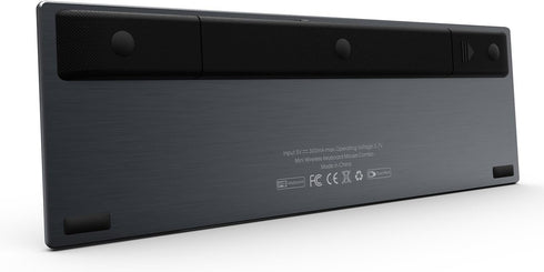 Rii K12+ Mini Wireless Keyboard with Touchpad Mouse, Stainless Steel Portable Wireless Keyboard with USB Receiver for