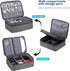 ORIENT FAMULAY Waterproof Travel Organizer, Double Layer Large Shockproof Cable Bag for Electronic Accessories - Gray