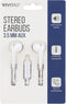 Vivitar Wired Stereo Earbuds in White, Model NIL8001