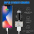Dual USB Car Charger, 5V/2.4A Bling Fast Charge Dual Port Adapter, Compatible with All Chargers