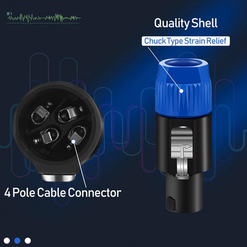 10 Pack NL4FC Speaker Adapter Connectors, 4 Pole Audio Plug Twist Lock Compatible with Speakon, NL4FX