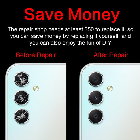 2PCS Galaxy A34 Back Rear Camera Lens Glass Replacement - ASDAWN Back Lens Glass for Samsung Galaxy A34 6.6 inches