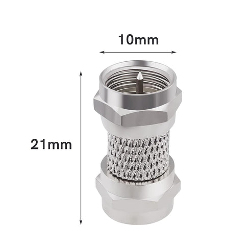 Goupchn F Type Male to Male Coax Connector 75 Ohm RG6 Coaxial Adapters 2 Pack for Coax Cables, Wall Mounted TV, Wall Plates, Antenna, Splitter, Amplifier