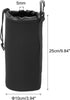PATIKIL Camera Lens Bag, 3.5" IDx9.8 H Drawstring Lens Pouch with Thick Protective Neoprene, Lens Case for DSLR Camera Lens, Water Coffee Cups Black