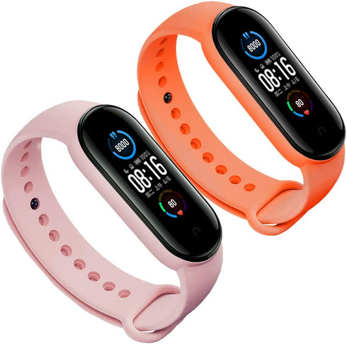 LeongLzt Replacement Straps for Xiaomi Mi 5/6/7 & Amazfit Band 5/6 - Soft, Flexible Silicone for Men & Women