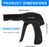 Knoweasy Cable Tie Gun - Fastening and Flush Cutting Tool for Nylon Cable Ties with Steel Handle