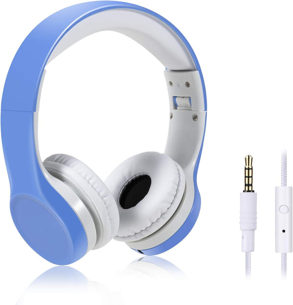 Toddler Headphones for Kids, Two Audio Ports for Sharing, Children Headphones with Mic & Volume Limiting for Boys and
