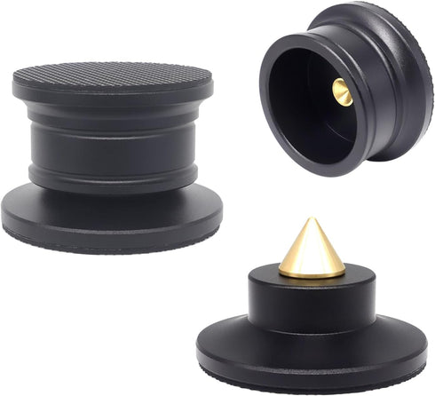 Evaty 4 Pcs Audiophile Speaker Isolation Spikes for Turntable Amp CD DAC Recorder.Speaker Resonance Reducer