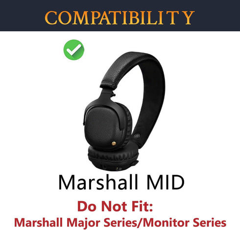 SOULWIT Cooling-Gel Replacement Ear Pads Cushions for Marshall MID ANC Active Noise Cancelling On-Ear Wireless Bluetooth Headphone, Earpads with Noise Isolation Foam