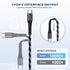 AGOZ Braided Type C Fast Charger Data Sync Cable for ZTE Grand X MAX 2, ZMAX PRO, Axon M, Coiled