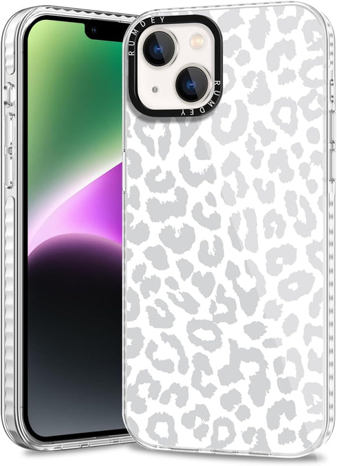 2 Pack Cheetah Cases for iPhone 13/14 (6.1") - Clear Leopard Pattern, Slim Shockproof TPU Cover for Women & Girls.