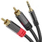 Cyberguys! 3.5mm to RCA Audio Cable, Aux to RCA Cable with Gold-Plated