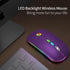 KBCASE 2.4G Wireless Mouse, LED Wireless Mouse for Laptop, Slim Silent Mouse Rechargeable Wireless Computer Mouse