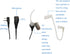 Walkie Talkies Earpiece with Mic, 2 Pin Acoustic Tube Headset Compatible with Midland LXT600VP3 GXT1000VP4 LXT500VP3