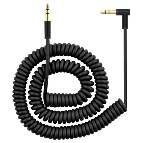 Replacement Coiled Audio Cable for Studio2, 3.5mm to 3.5mm Aux Headphone Cord Compatible with Beats by Dr Dre Solo2
