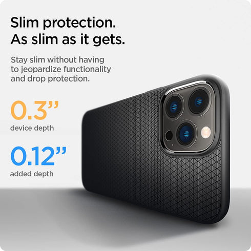 Spigen 13 (2021) Liquid Air Designed for iPhone Pro Max Case - Matte Black