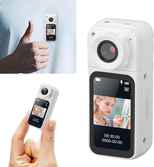 Zyyini 1080P Action Camera, Mini Body Wearable Portable Thumb Camera Video Recorder