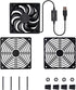 120mm 3-Degree 5V Quiet Router Fan Cooler with L/M/H Speed Controller, DC USB Powered Cooling Case Fan for Router Modem