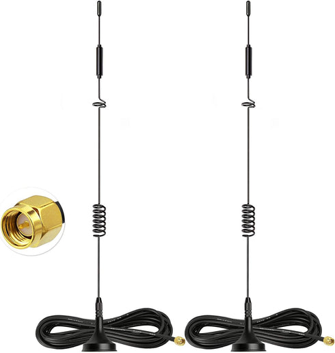 BINGFU 4G LTE Antenna 8dBi Magnetic Base MIMO SMA Male Antenna (2-Pack) Compatible