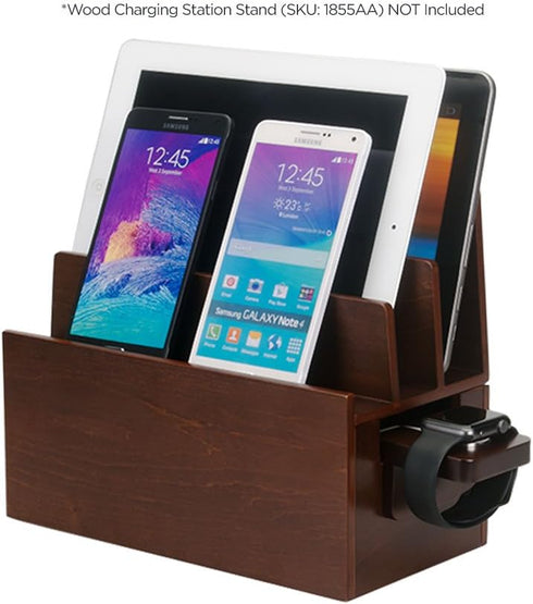 MobileVision Compatible Apple Watch Stand Adapter for Wood Charging Stations and Multi-Device Organizers