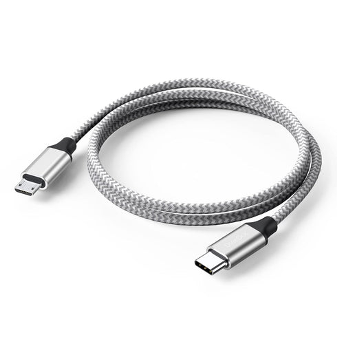 USB C to Micro USB Cable 3.3ft, Braided Male to Male Adapter Cable for Charging Data Transmission USB-C USBC to Micro