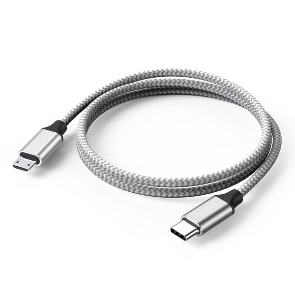 USB C to Micro USB Cable 3.3ft, Braided Male to Male Adapter Cable for Charging Data Transmission USB-C USBC to Micro