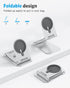 OMOTON Foldable Phone Stand Holder for MagSafe Charger, Compatible with iPhone 15/14/13/12 Pro Max, Silver