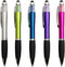 Medium Point Stylus Pens with Crystals, 5 Count + 3 Refills, Black Ink, Comfort Grip for Women and Kids