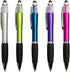 Medium Point Stylus Pens with Crystals, 5 Count + 3 Refills, Black Ink, Comfort Grip for Women and Kids
