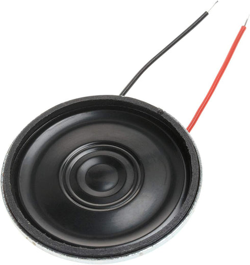 YXQ 0.5W 8 Ohm Micro Internal Speaker, 30mm Dia Round Metal Shell with Wire for PC Laptop DVD/EVD (4Pcs)