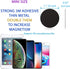 SALEX 1 inch Set 32 3M Cell Phone Metal Stickers for Magnetic Car Mount. Replacement of Mini Magnet Metal Plates. Black